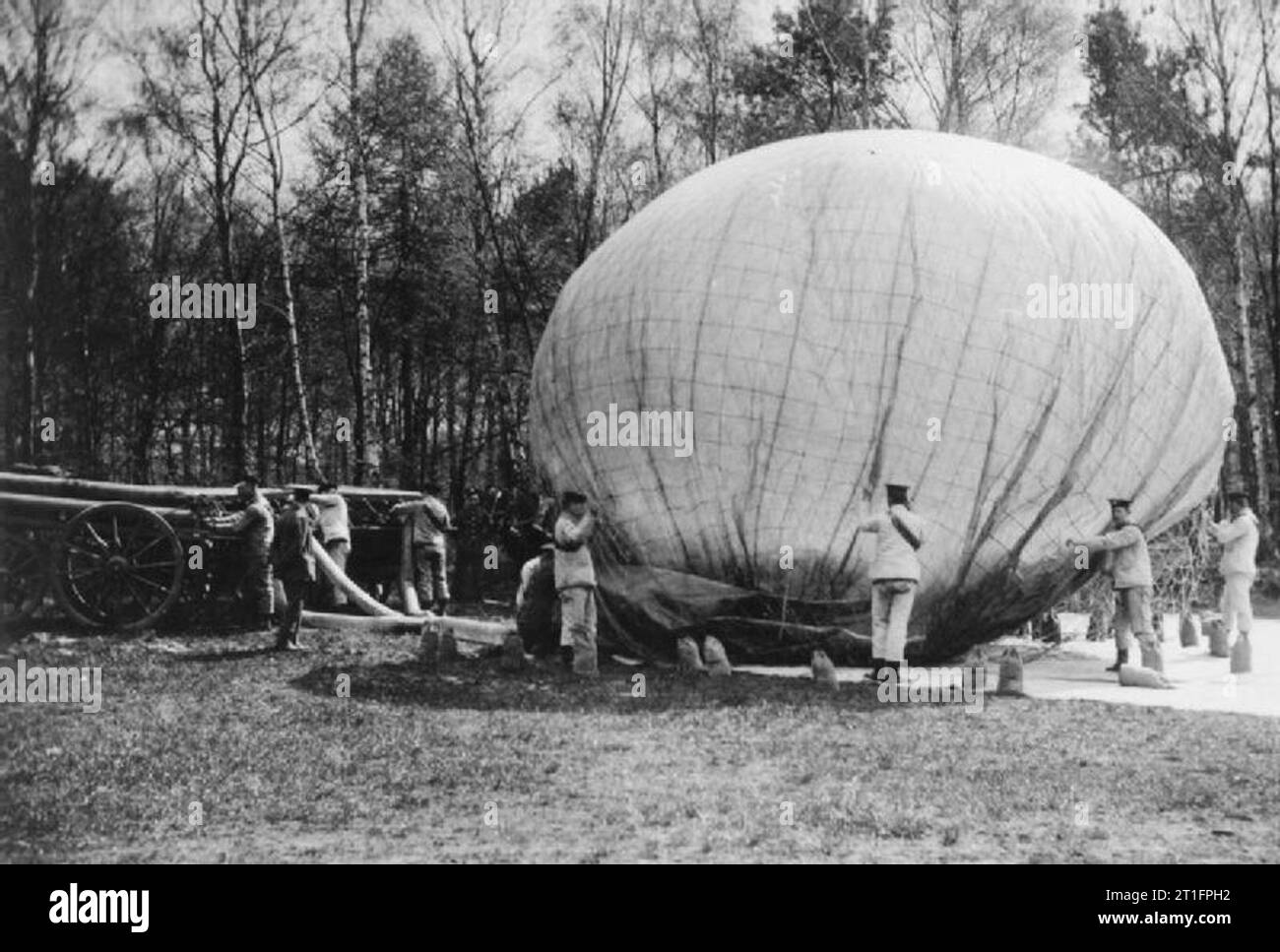 Aeromobili e palloncini utilizzati da alcuni dei pionieri dell'aria che erano contemporaneo con Samuel Franklin Cody. Osservazione di un palloncino gonfiato. Foto Stock