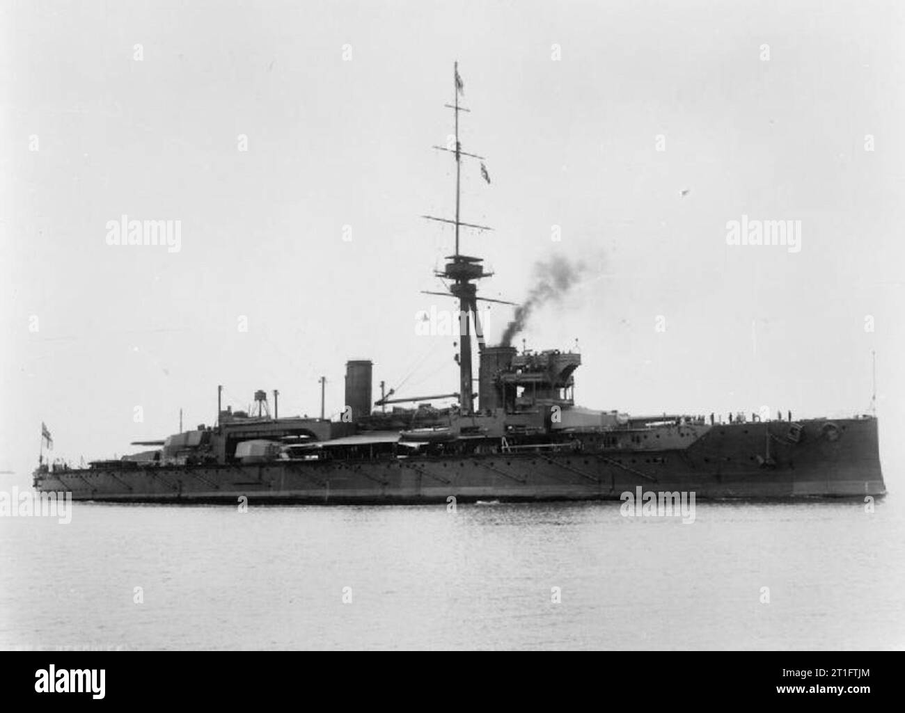 Corazzate britanniche della prima guerra mondiale il sistema HMS HERCULES come completato. Foto Stock