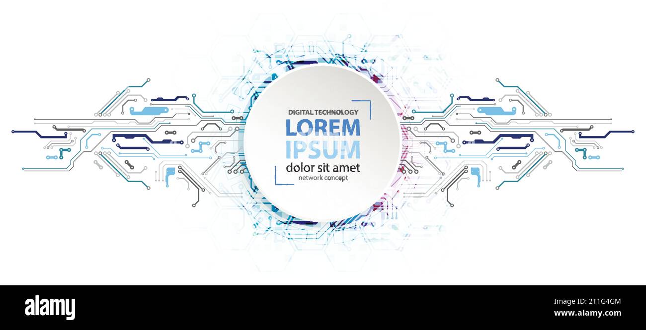 Sfondo tecnologico brillante. Un'idea creativa per il tuo concetto di business. Illustrazione Vettoriale