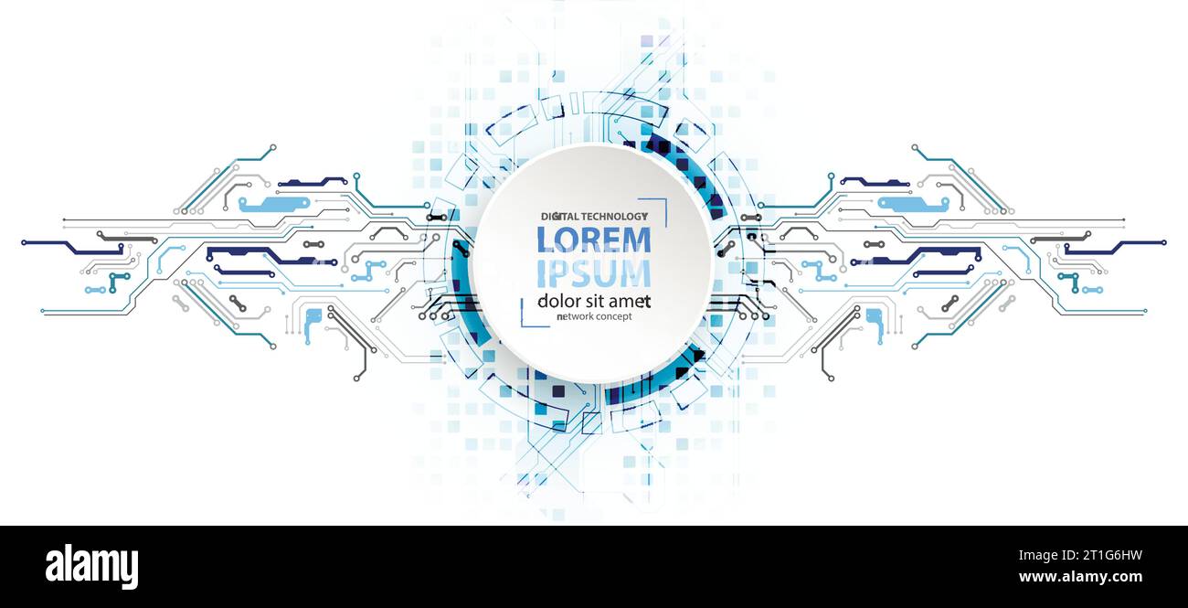 Sfondo tecnologico brillante. Un'idea creativa per il tuo concetto di business. Illustrazione Vettoriale