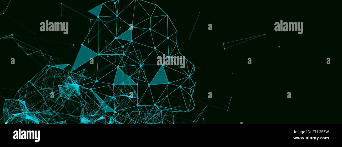 Concetto di intelligenza artificiale. Contesto creativo del concetto di cervello. Illustrazione di scienza vettoriale. Illustrazione Vettoriale