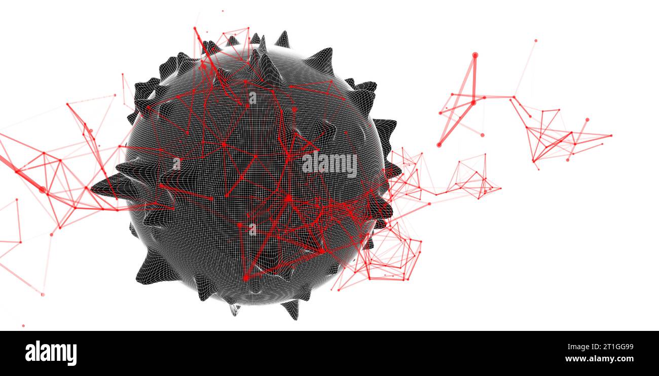 Sfondo sfera astratta con onde. Superficie 3D. Illustrazione Vettoriale