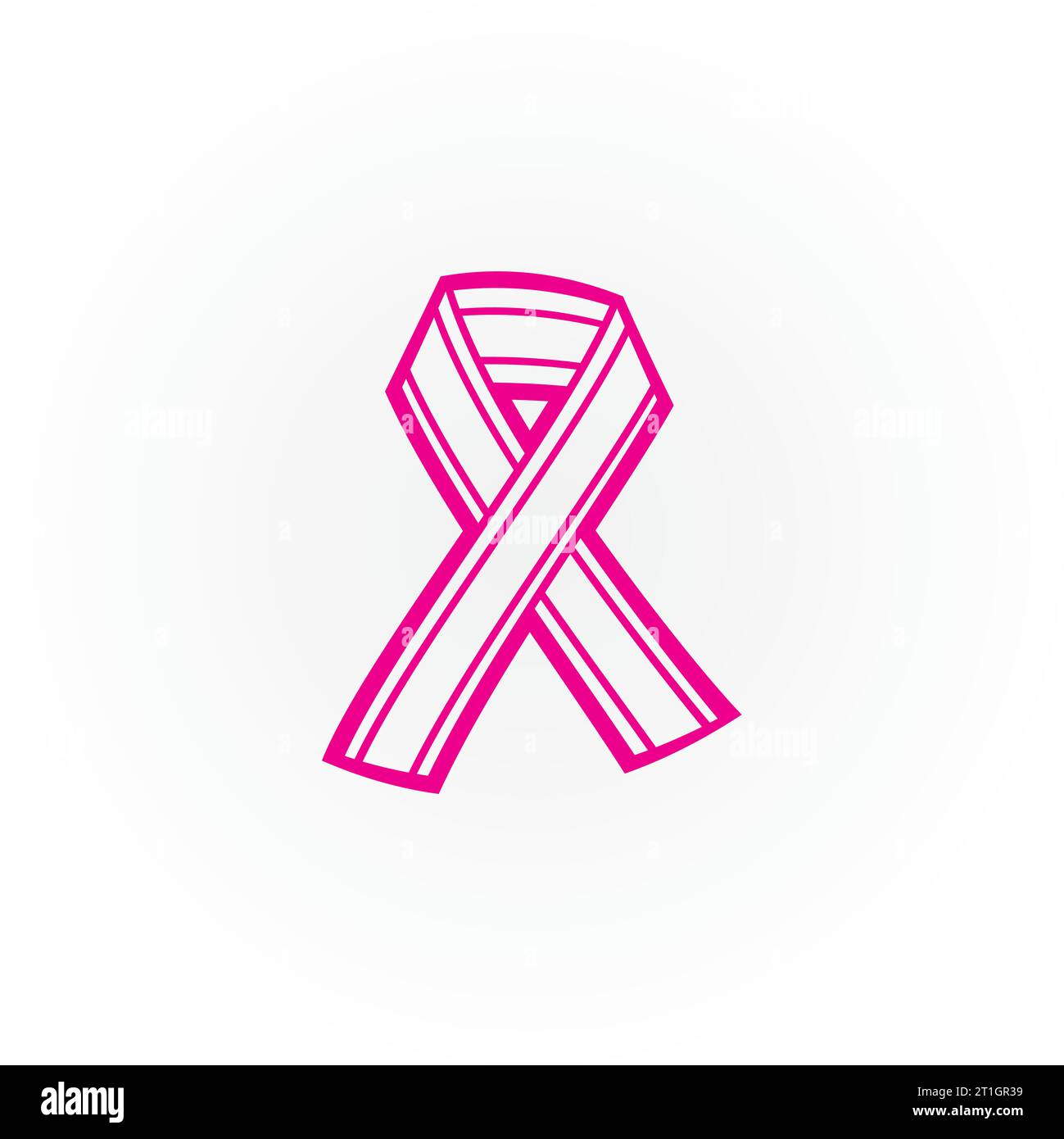 consapevolezza del cancro della mammella, vettore modello del logo del nastro Illustrazione Vettoriale