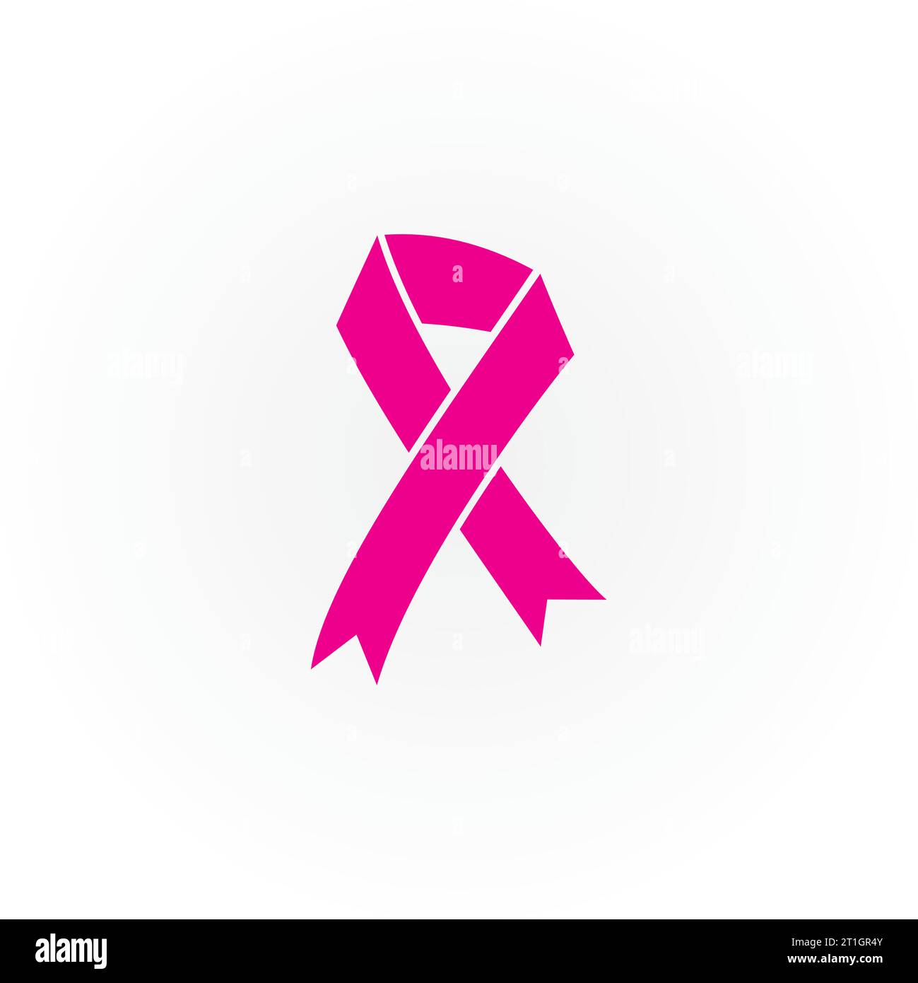 consapevolezza del cancro della mammella, vettore modello del logo del nastro Illustrazione Vettoriale