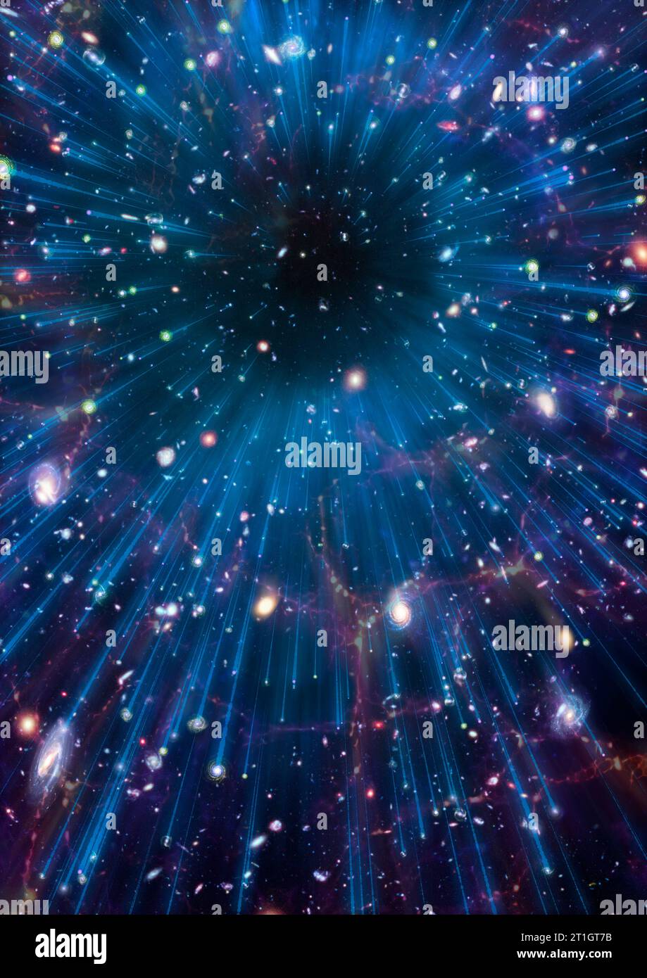 Illustrazione di Accelerating Universe Foto Stock