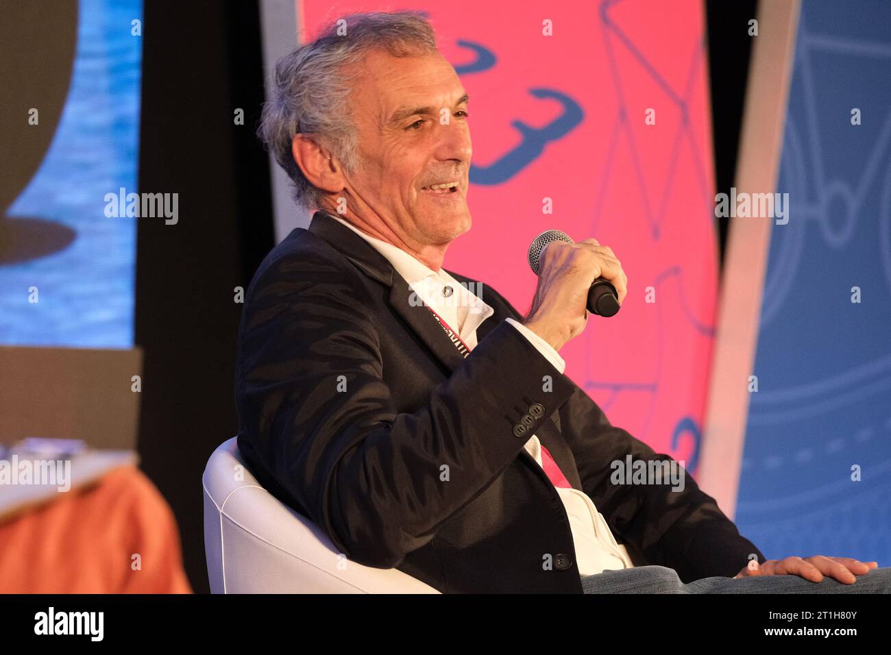 Trento, Italia. 13 ottobre 2023. Franco Uncini durante la sesta edizione del Festival dello Sport il 13 ottobre 2023, Trento, Italia. Credito: Agenzia fotografica indipendente/Alamy Live News Foto Stock