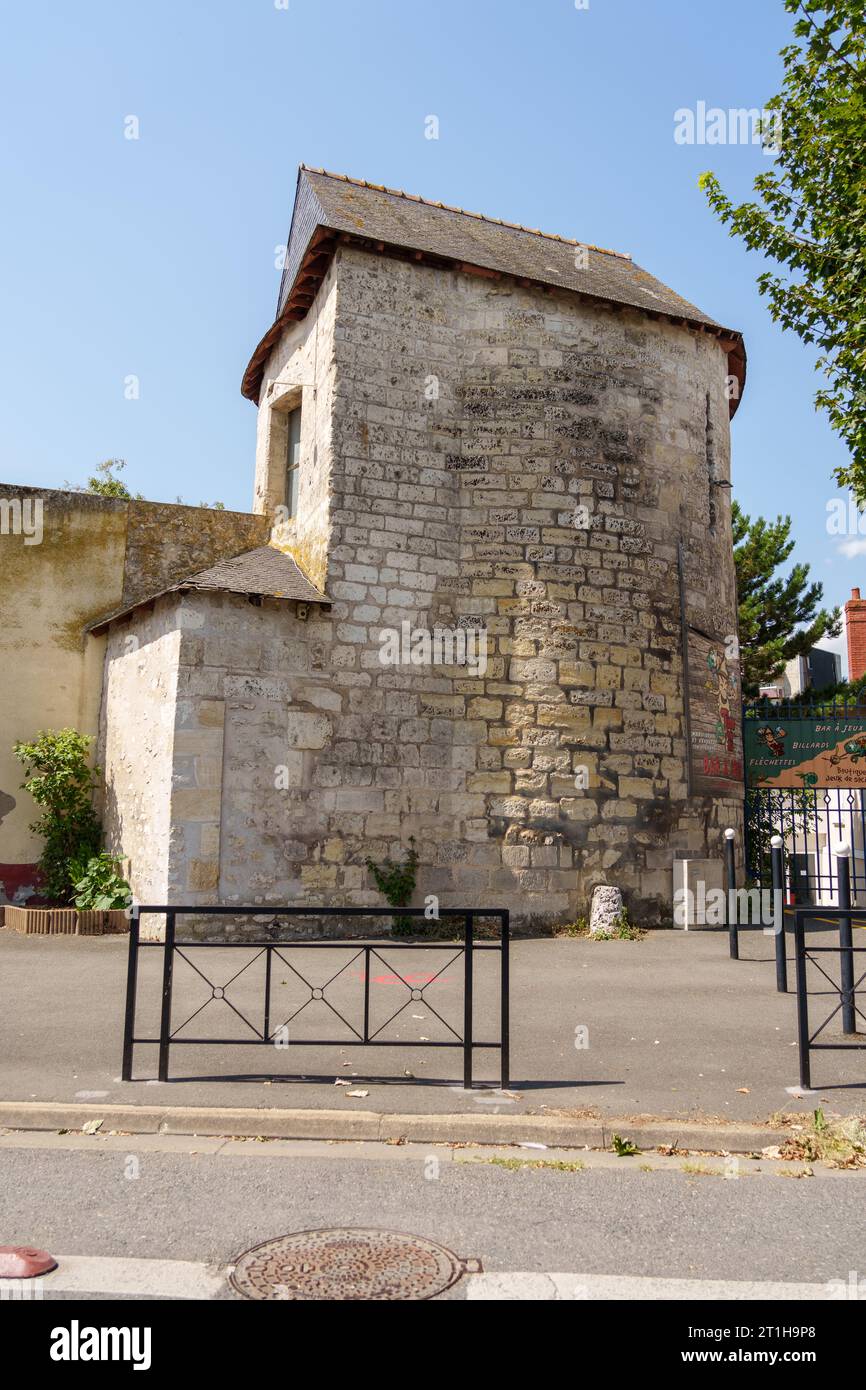 Resti delle mura medievali della città di Bourges Foto Stock