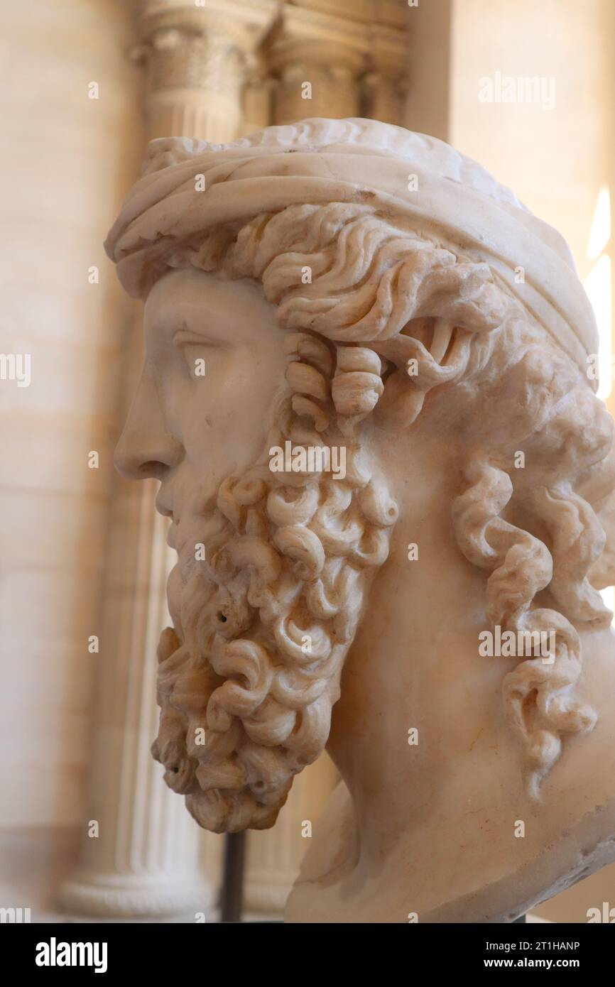 Galleria di sculture del Louvre. Immagini catturate nel museo del Louvre, Parigi, Francia. Foto Stock