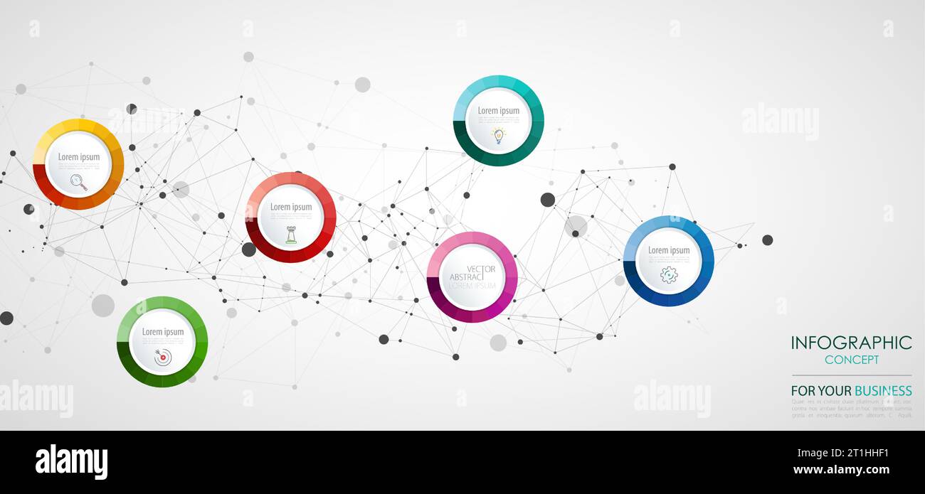Modello infografico vettoriale. Concetto aziendale con opzioni. Illustrazione Vettoriale