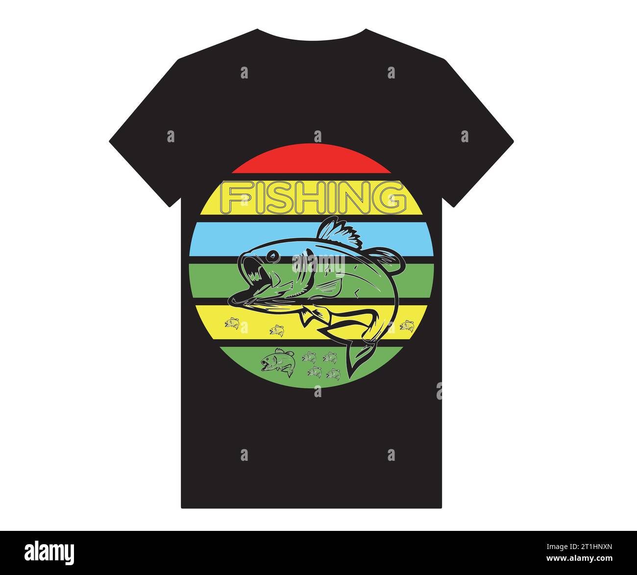 il miglior design tipografico della t-shirt da pesca Illustrazione Vettoriale