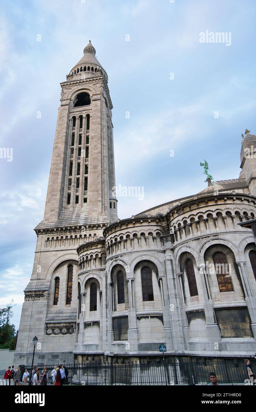 Parigi, Francia, 17.09.2023 foto della Basilica del Sacro Cœur de Montmartre, cuore sacro di Montmartre Foto Stock