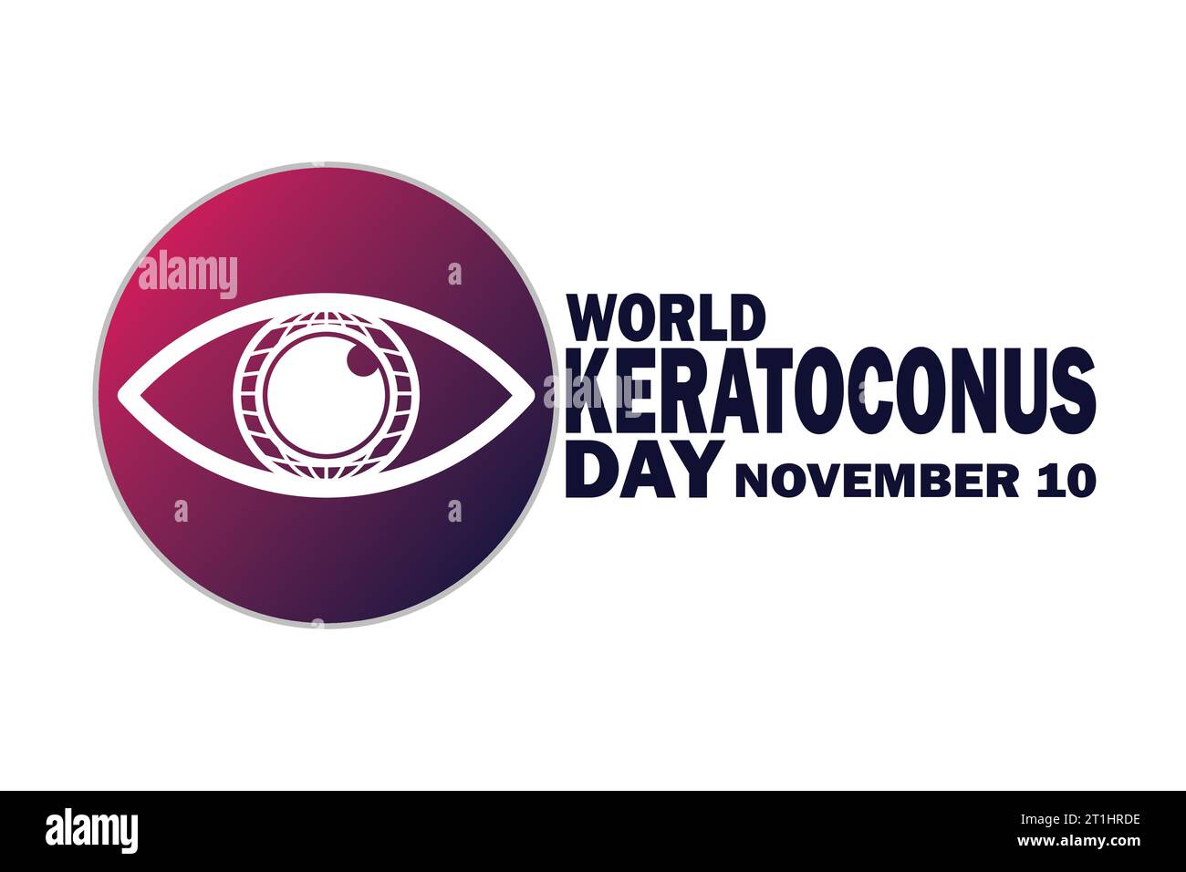 Illustrazione della progettazione di modelli vettoriali per il World Keratoconus Day. 10 novembre. Adatto per biglietti d'auguri, poster e striscioni Illustrazione Vettoriale