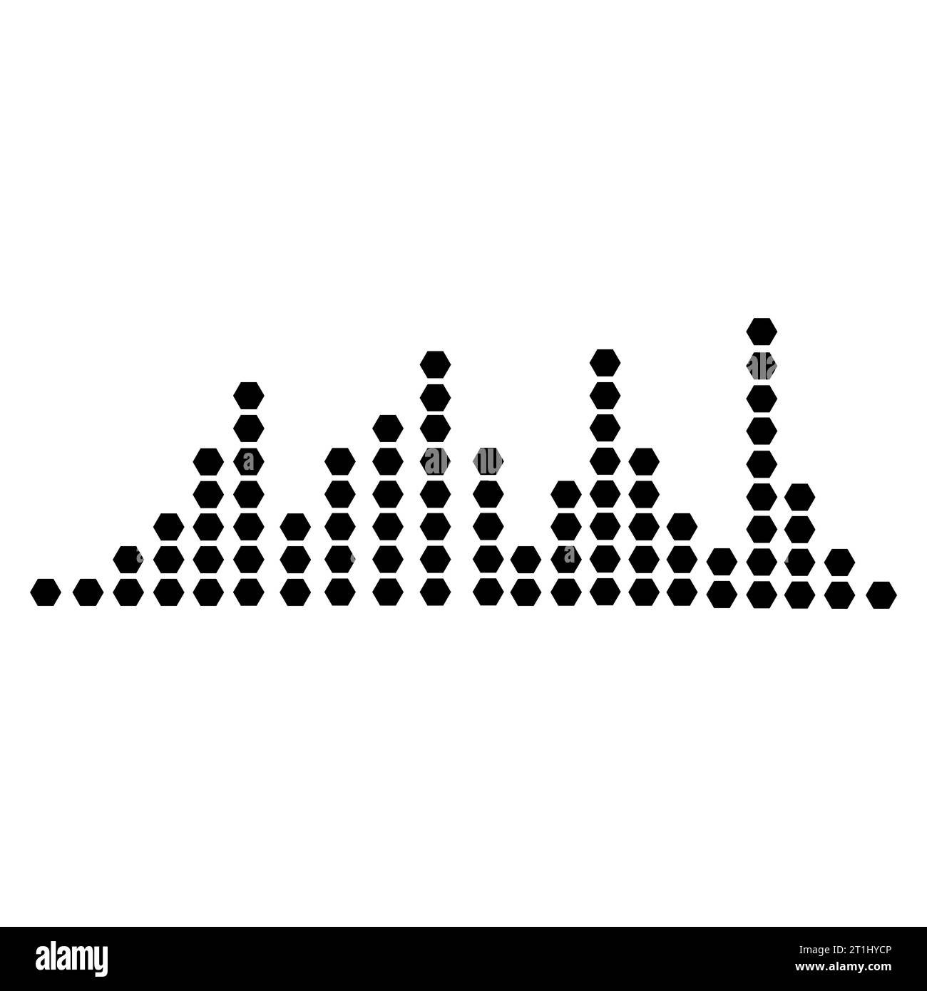 Tecnologia audio musica onde sonore illustrazione icona vettoriale Foto Stock