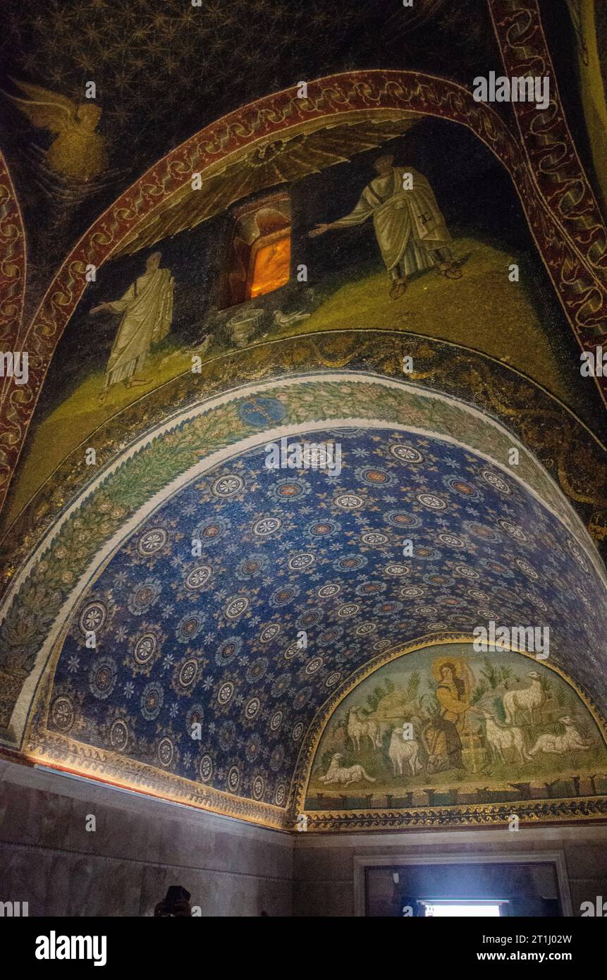 Tetto della Cappella Arcivescovile (o Cappella Arcivescovile), Cappella di Sant'Andrea o Cappella di San Andrea, Ravenna, Italia Foto Stock