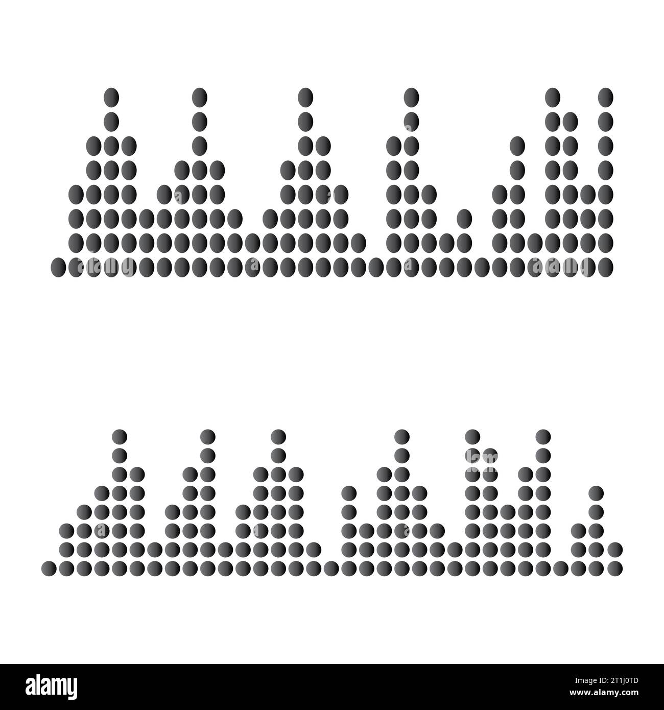 Tecnologia audio musica onde sonore illustrazione icona vettoriale Foto Stock