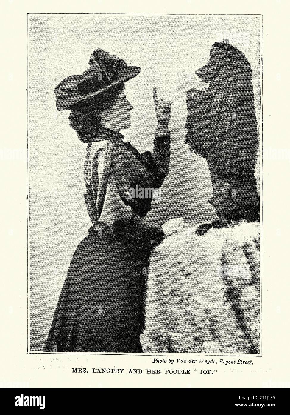 Emilie Charlotte, Lady de Bathe, conosciuta come Lillie Langtry e soprannominata Jersey Lily, è stata un'attrice teatrale e produttrice britannica. anni '1890 Foto Stock
