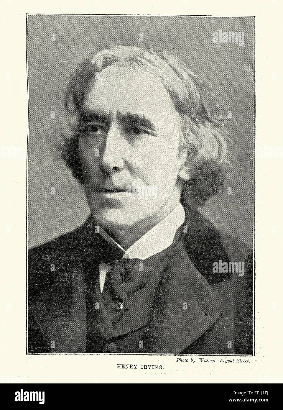 Sir Henry Irving un attore teatrale inglese dell'epoca vittoriana, conosciuto come attore-manager, anni '1890 Foto Stock