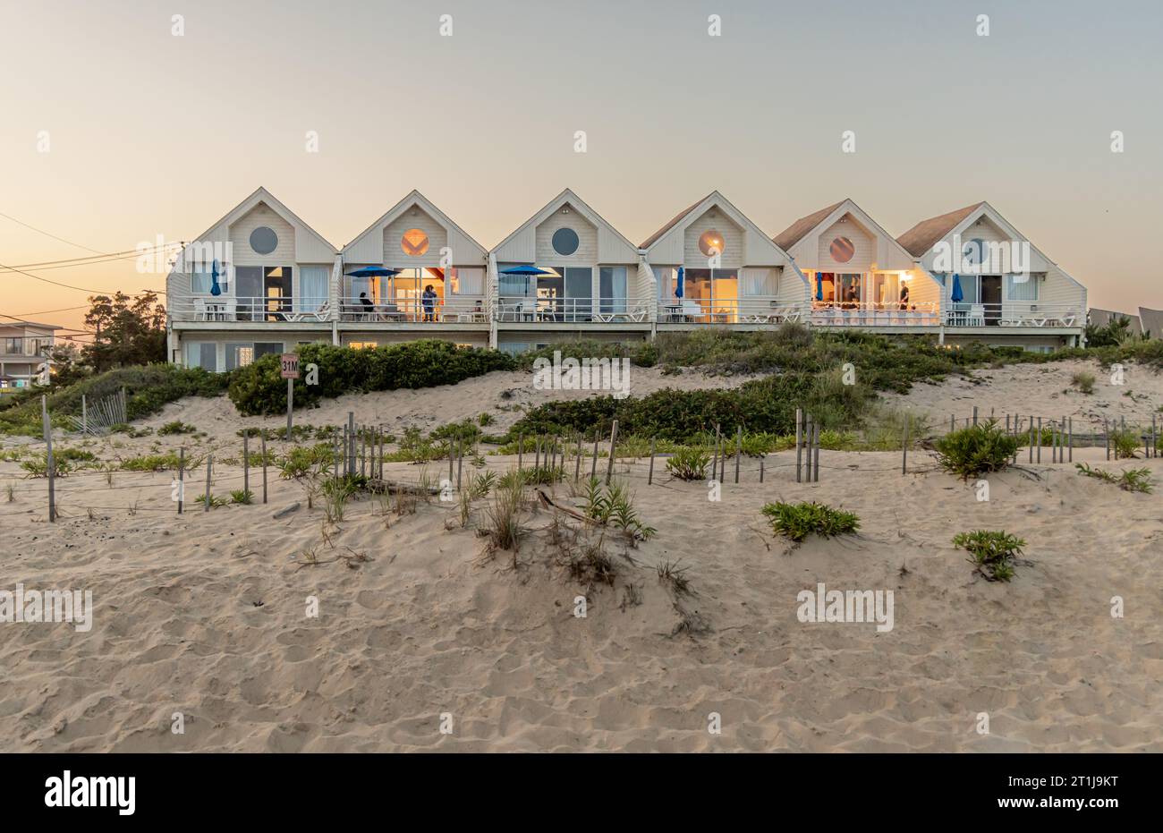 Sei unità al 101 di South emerson avenue, montauk, ny Foto Stock