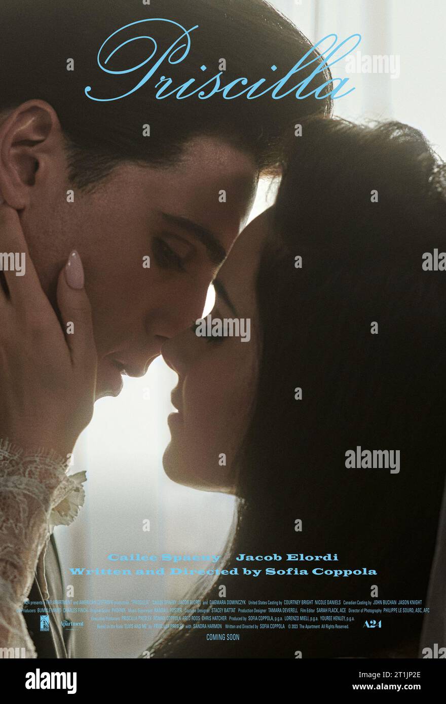 Priscilla poster del film Jacob Elordi e Cailee Spaeny Foto Stock