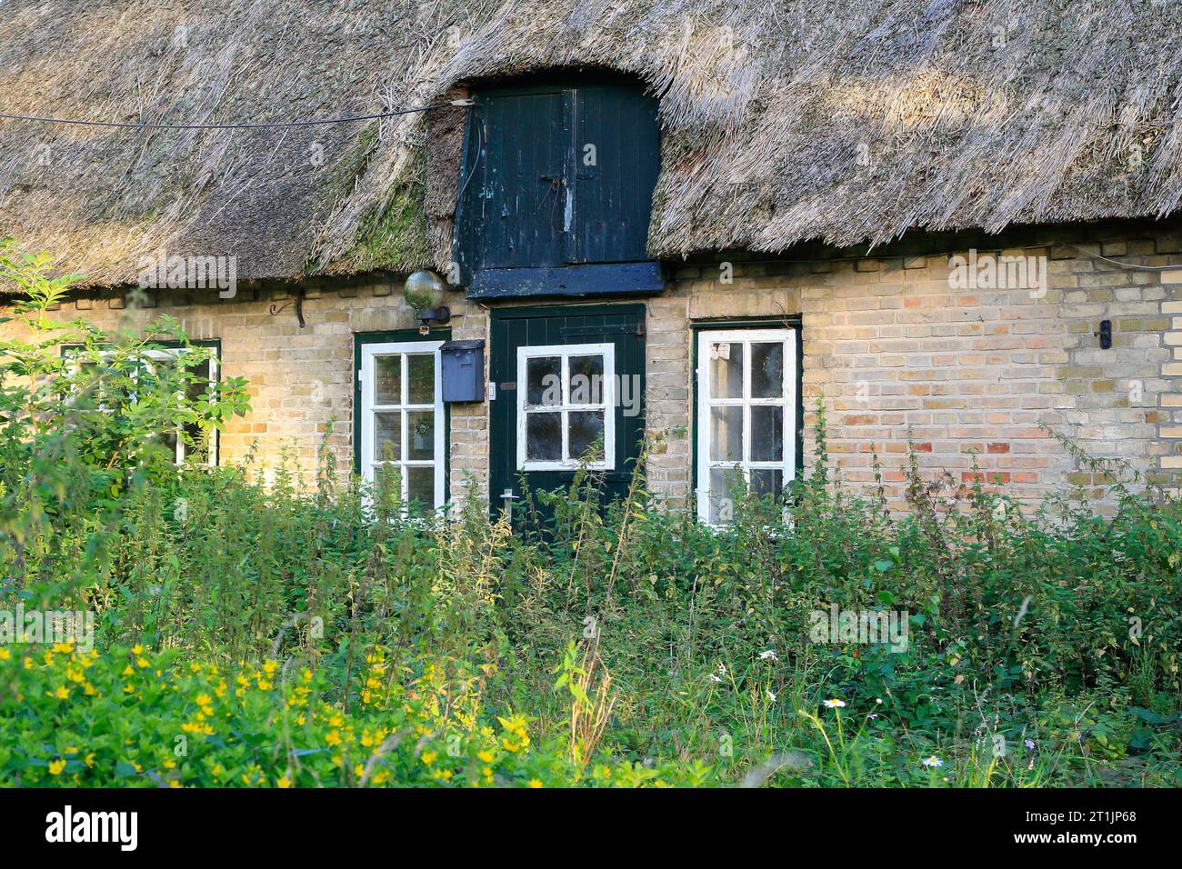 Lost Places, una casa di un lavoratore agricolo abbandonato dal fascino morboso, testimone contemporaneo della vita rurale nel nord della Germania. Foto Stock