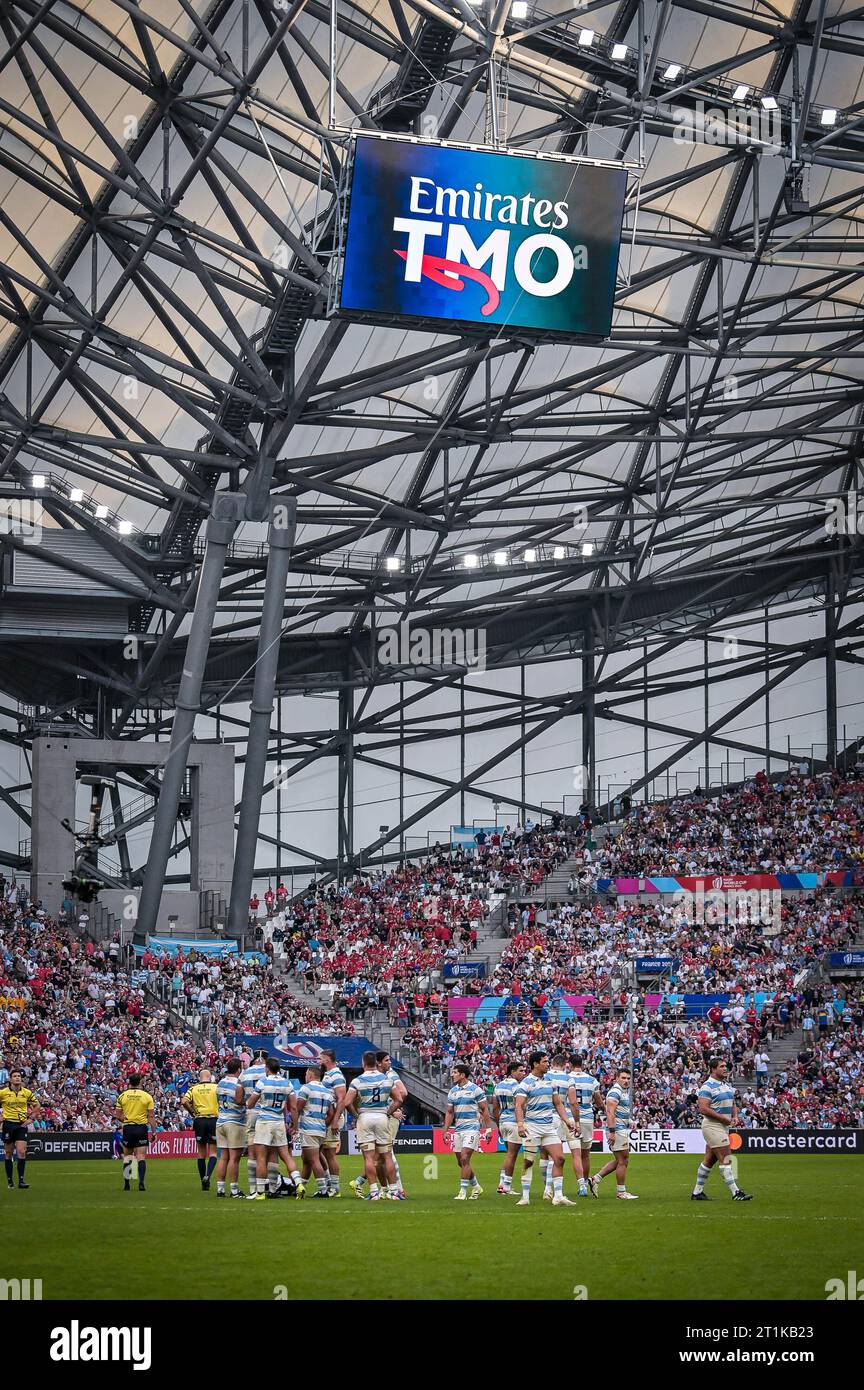 Marsiglia, Francia. 14 ottobre 2023. COPPA DEL MONDO DI RUGBY FRANCIA 2023 partita tra Galles e Argentina allo Stade de Marseille, a Marsiglia, Francia, il 14 ottobre 2023. (Foto/Felipe Mondino) credito: Agenzia fotografica indipendente/Alamy Live News Foto Stock