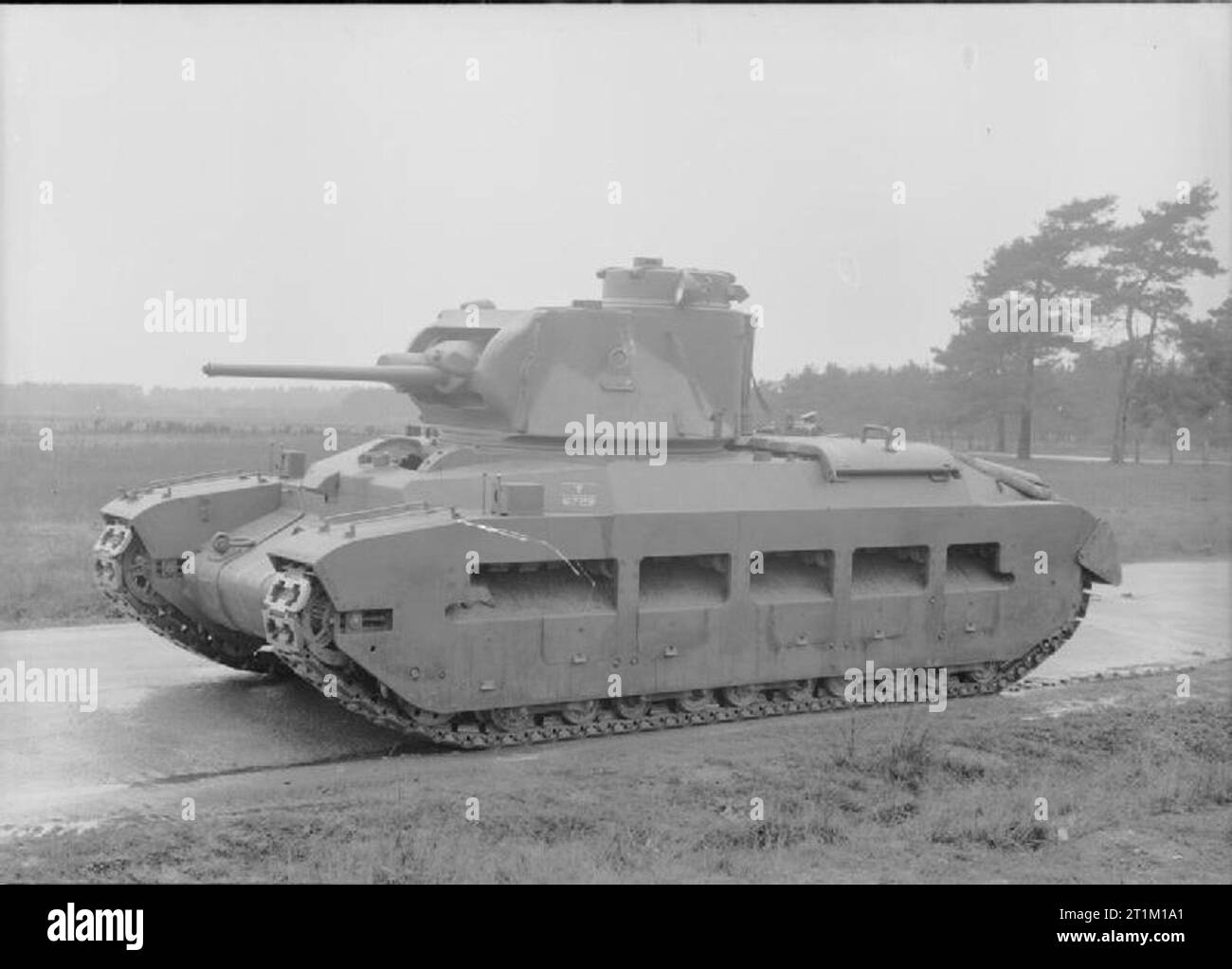 Carri inglesi e i carri da combattimento e le autoblinde 1939-45 serbatoio di fanteria Mk II Matilda (A12). La produzione iniziale del tipo. Foto Stock