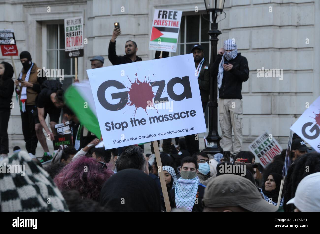 La protesta per la Palestina libera di Londra Foto Stock