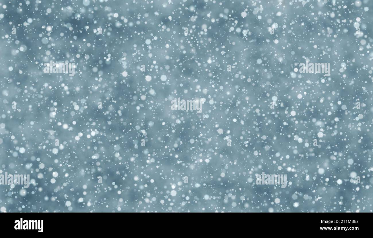 Caduta di neve, sfondo invernale per Natale Foto Stock