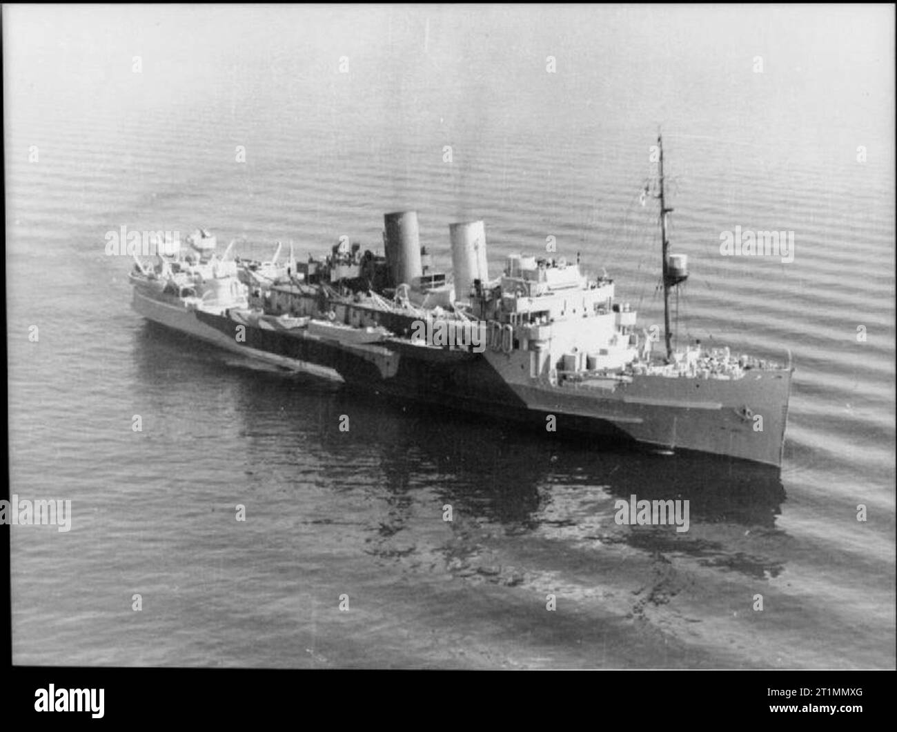 La Royal Navy durante la Seconda Guerra Mondiale l'HMS duca di Wellington, in corso. Foto Stock