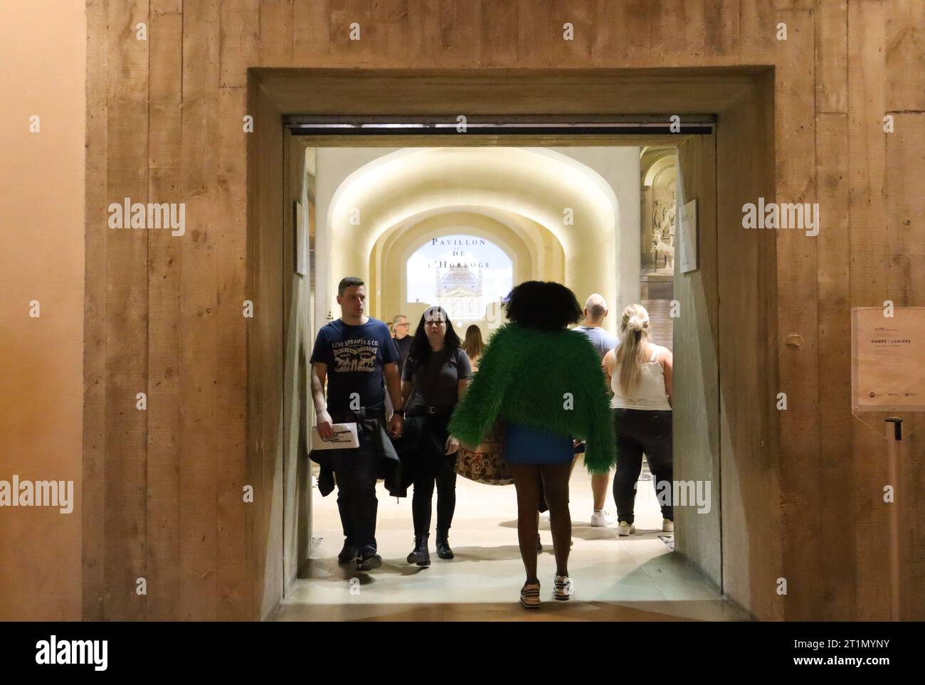 Interni del Louvre. Architettura del Louvre all'interno. Museo del Louvre, Parigi, Francia. Foto Stock