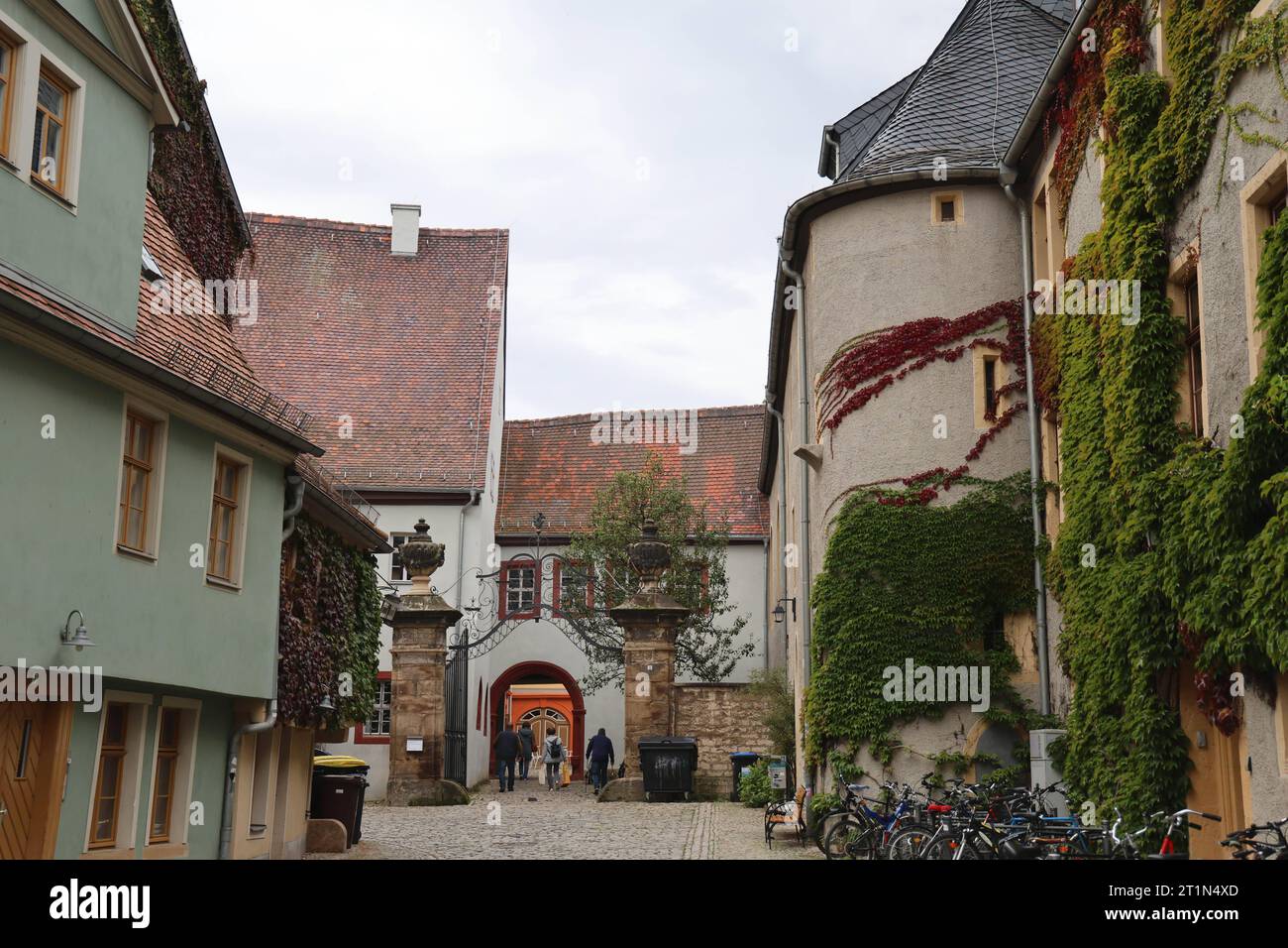Weimar 13.10.2023, Weimar, Blick in Die Gasse am Palais **** Weimar 13 10 2023, Weimar, vista nel vicolo am Palais credito: Imago/Alamy Live News Foto Stock