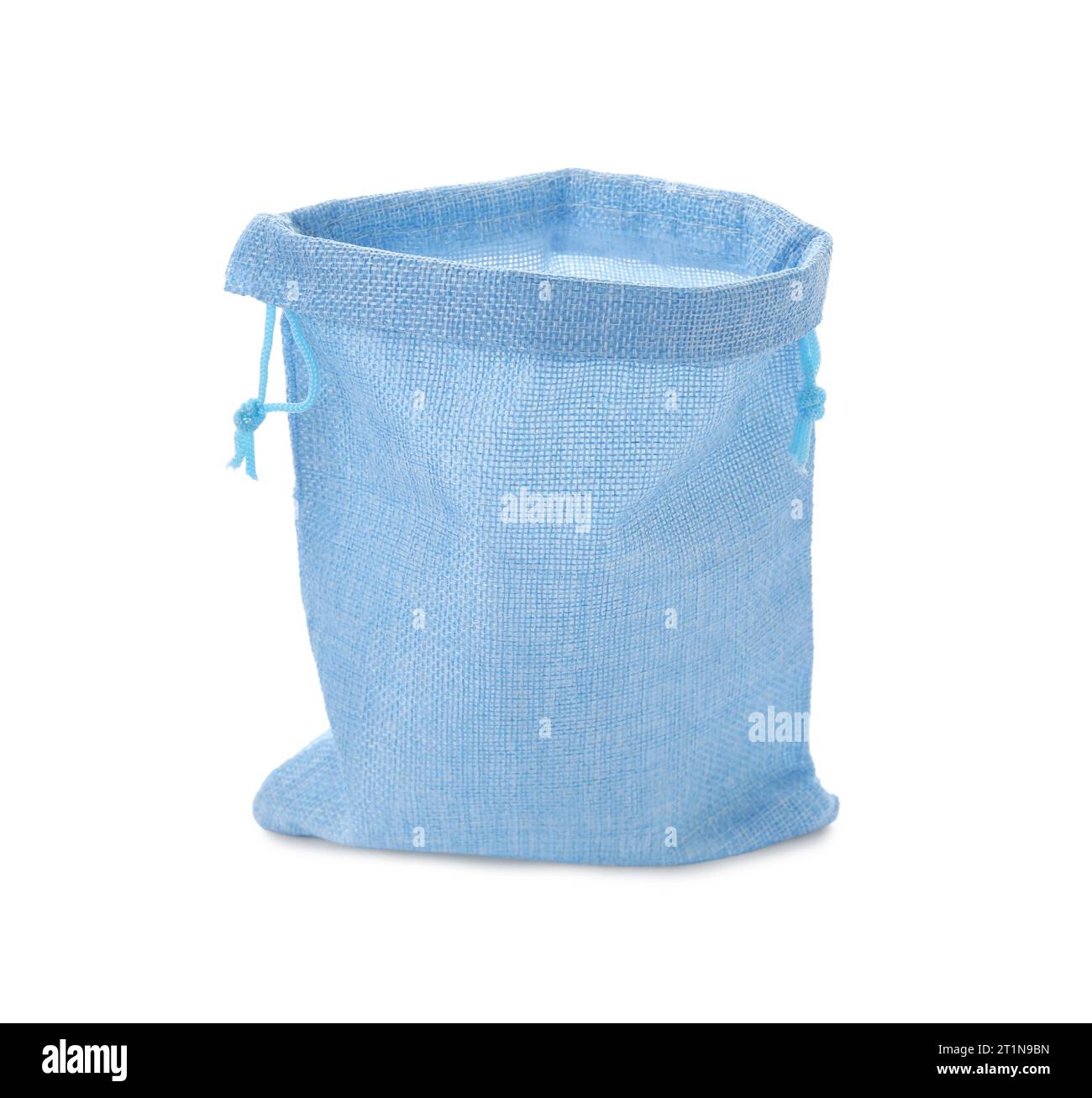 Un sacchetto di protezione blu chiaro isolato su bianco Foto Stock