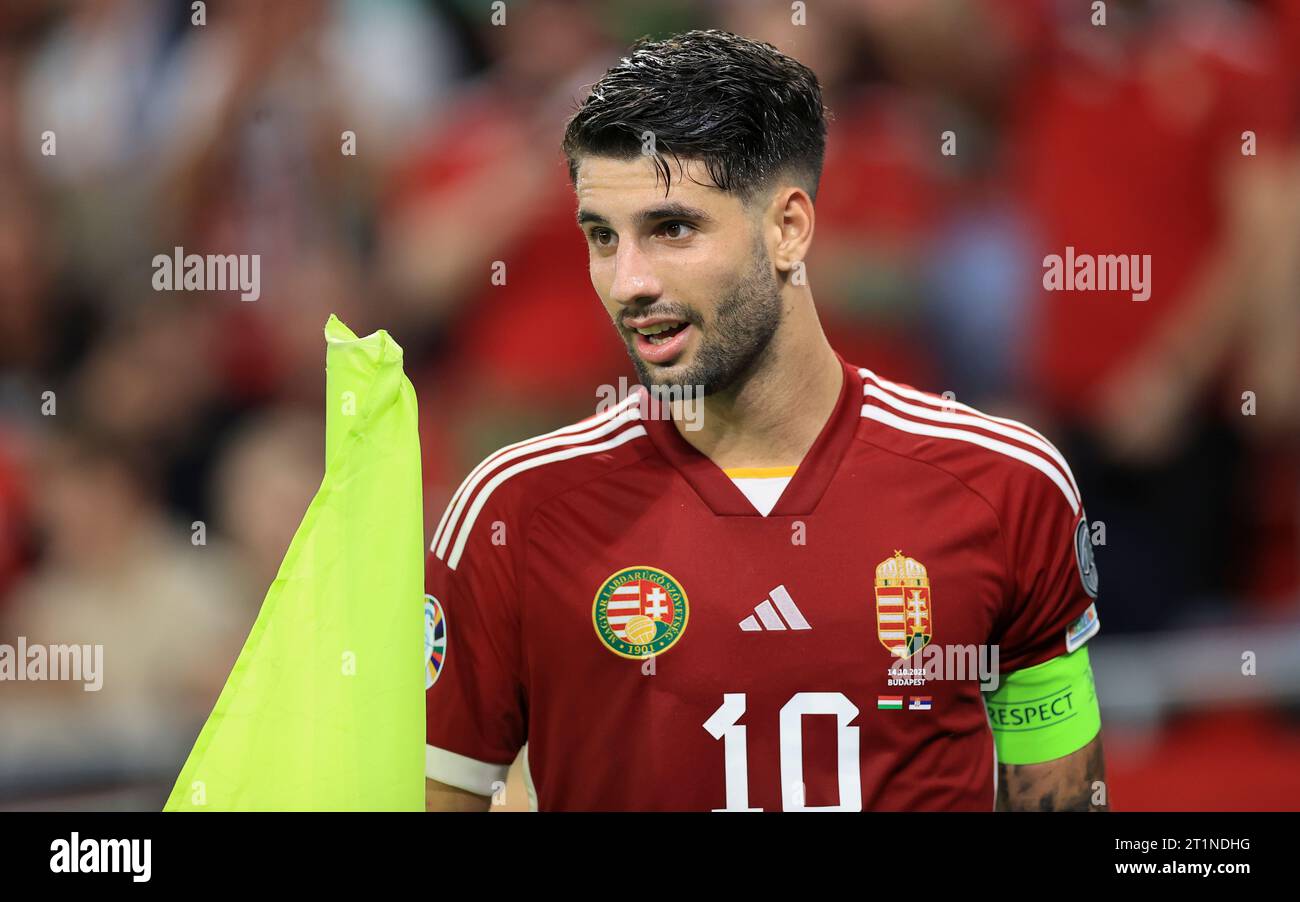 Ungheria / Serbia: Gruppo G - qualificazioni europee UEFA EURO 2024 BUDAPEST, UNGHERIA - 14 OTTOBRE: Crediti: Gabriella Barbara/Alamy Live News Foto Stock