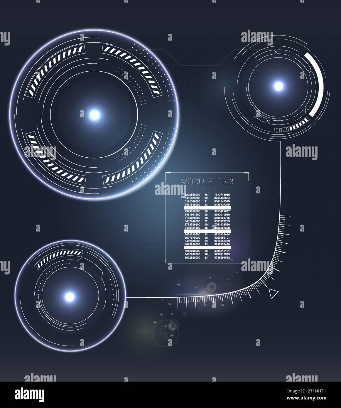 Dashboard utente radar high-tech Illustrazione Vettoriale