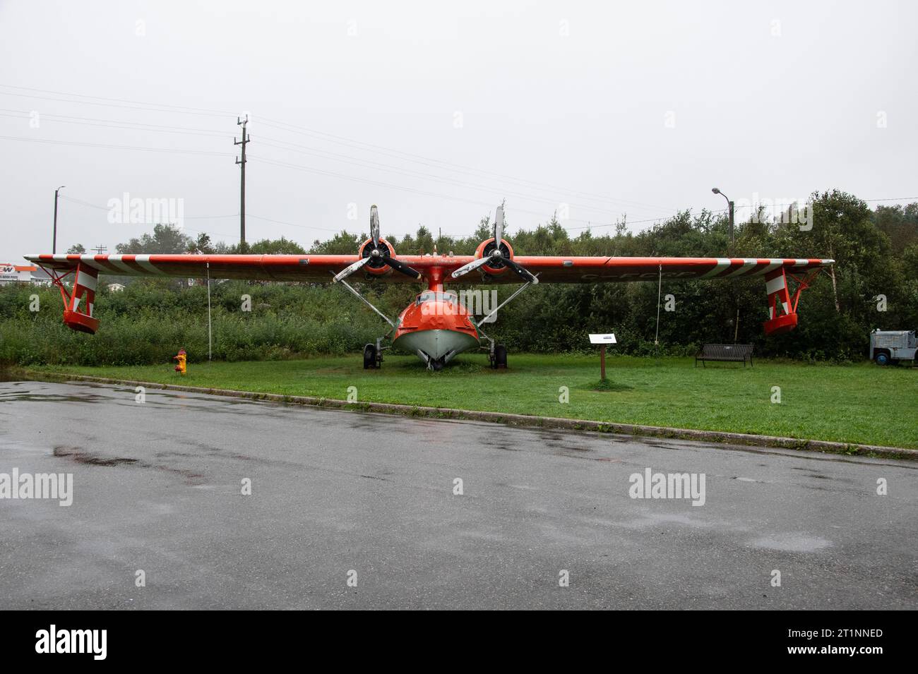 PBY-5a Catalina Canso bombardiere ad acqua presso il North Atlantic Aviation Museum di Gander, Terranova e Labrador, Canada Foto Stock