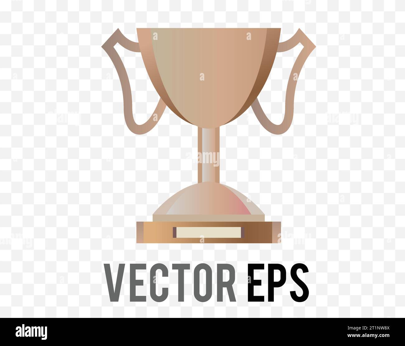 Icona della coppa di premio del trofeo Bronze Gradient Award in formato vettoriale Illustrazione Vettoriale