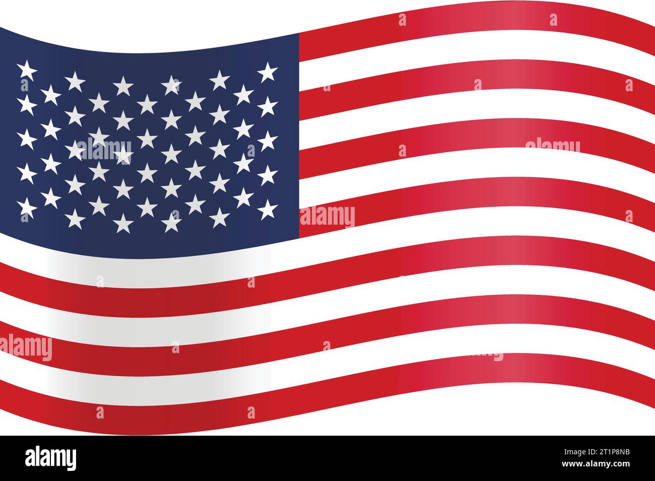 Illustrazione vettoriale della bandiera degli Stati Uniti d'America Illustrazione Vettoriale