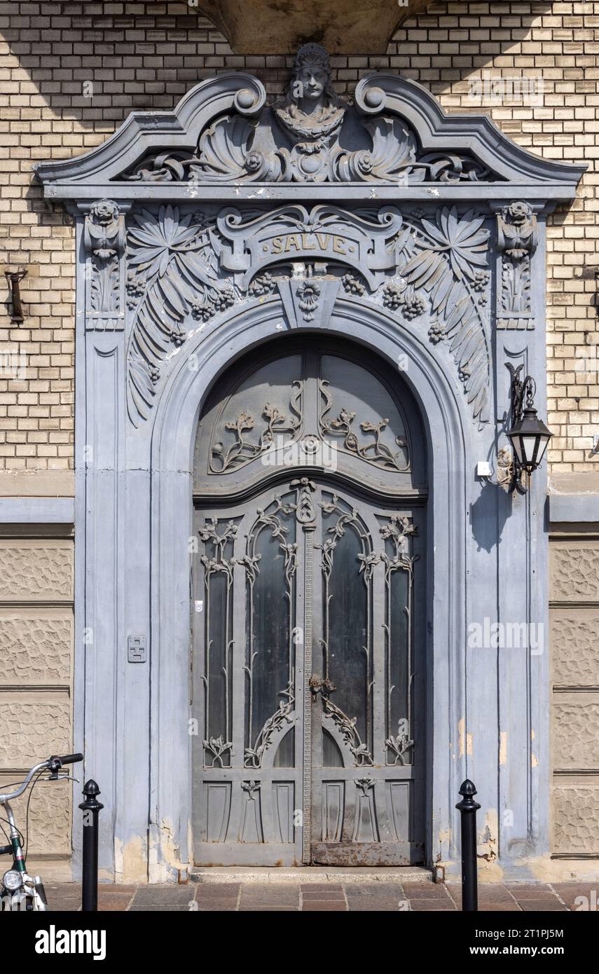 Art Nouveau Doorway, Cracovia, Polonia Foto Stock