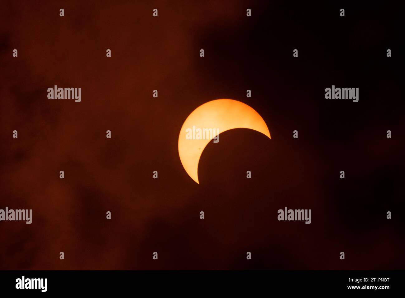 Eclissi solare anulare 2023 dalla Florida Foto Stock