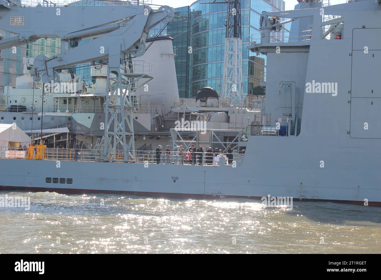 HMS Belfast, museo navale ormeggiato sul Tamigi Londra Foto Stock