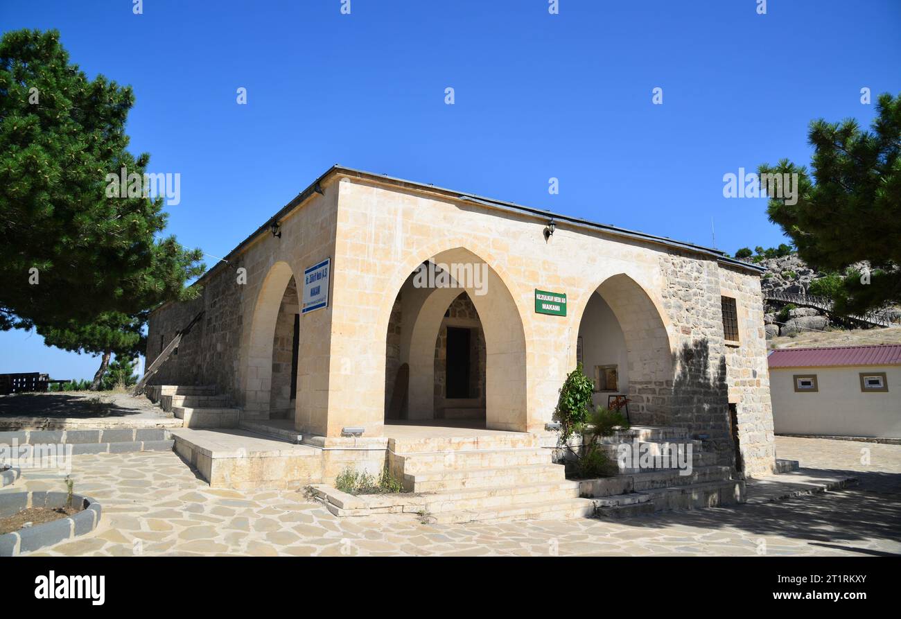 Rovine del monastero della Vergine Maria e insediamento del profeta Zulkuf a Ergani, Turchia. Foto Stock