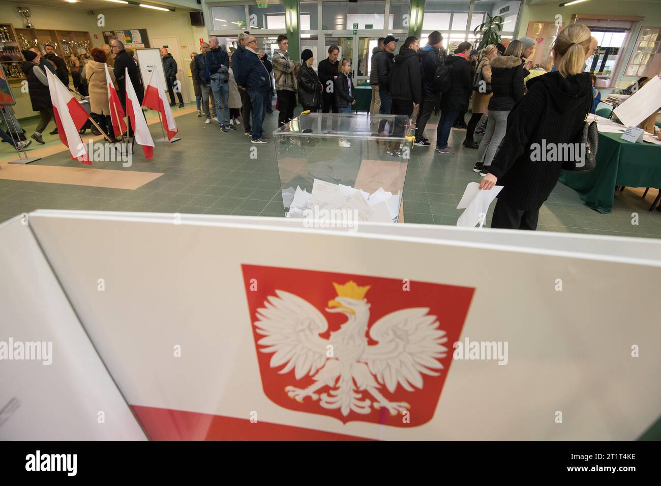 Danzica, Polonia. 15 ottobre 2023. Elezioni parlamentari polacche del 2023 in Polonia © Wojciech Strozyk / Alamy Live News Foto Stock