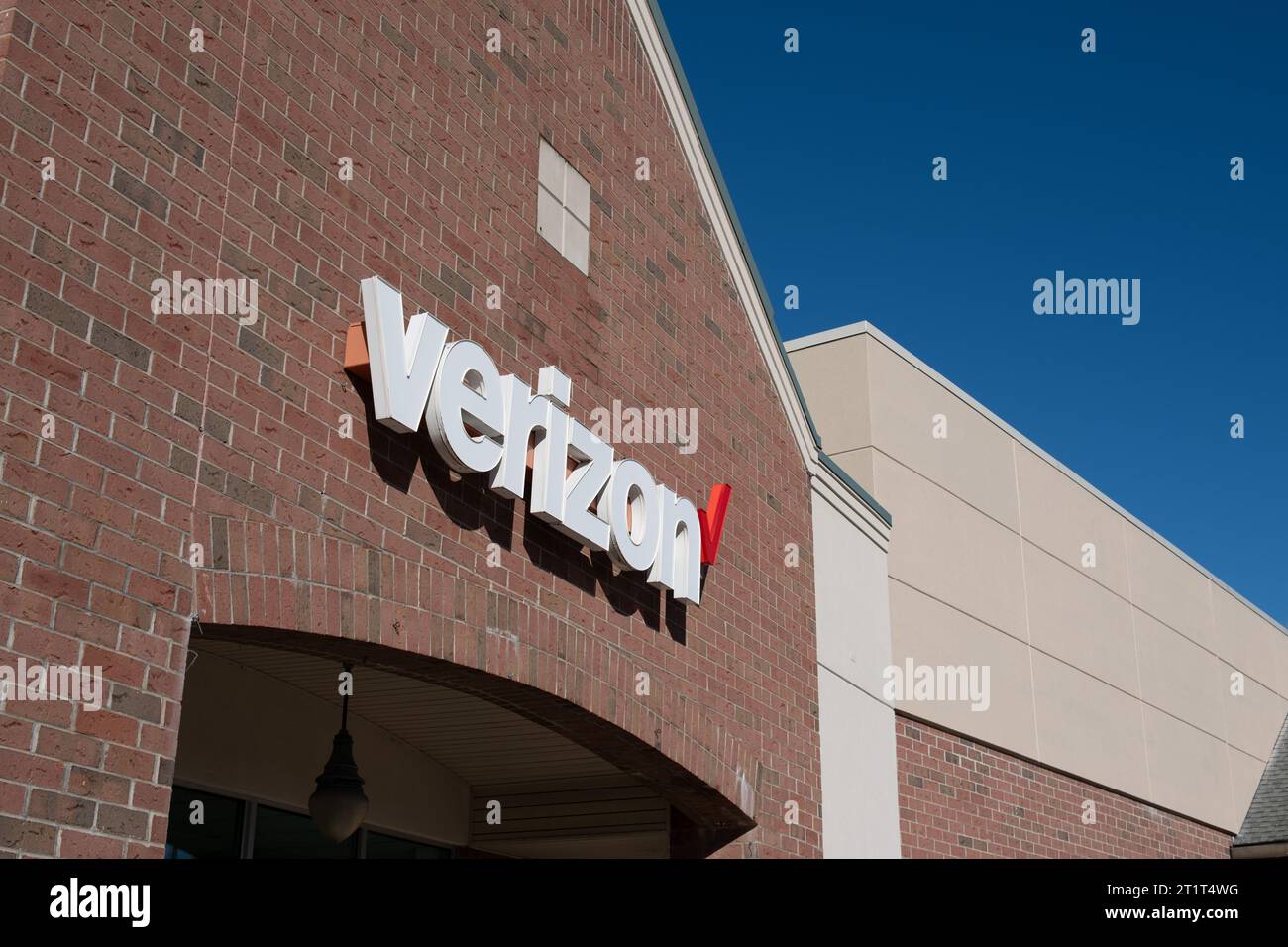 Esterno del negozio Verizon Foto Stock