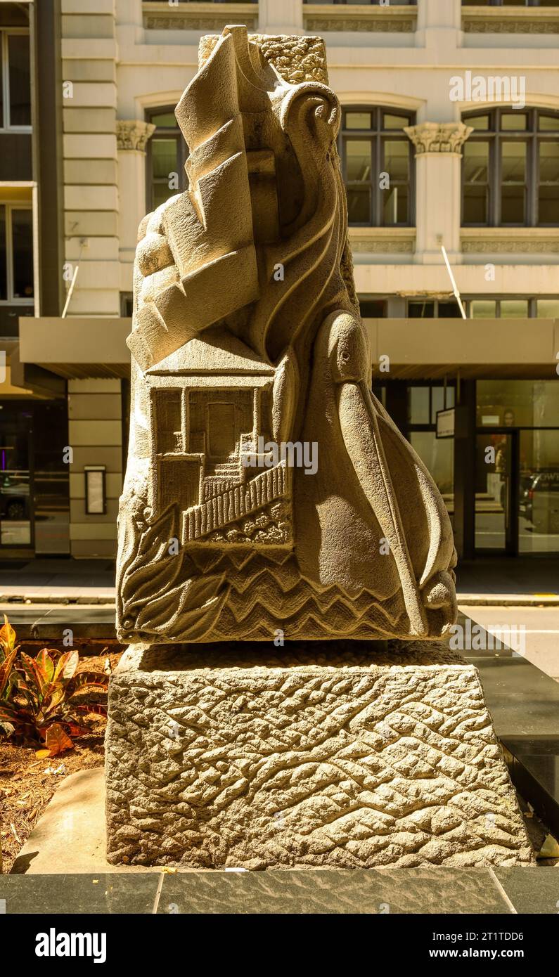 Street Art nel CBD di Brisbane, Queensland, Australia Foto Stock