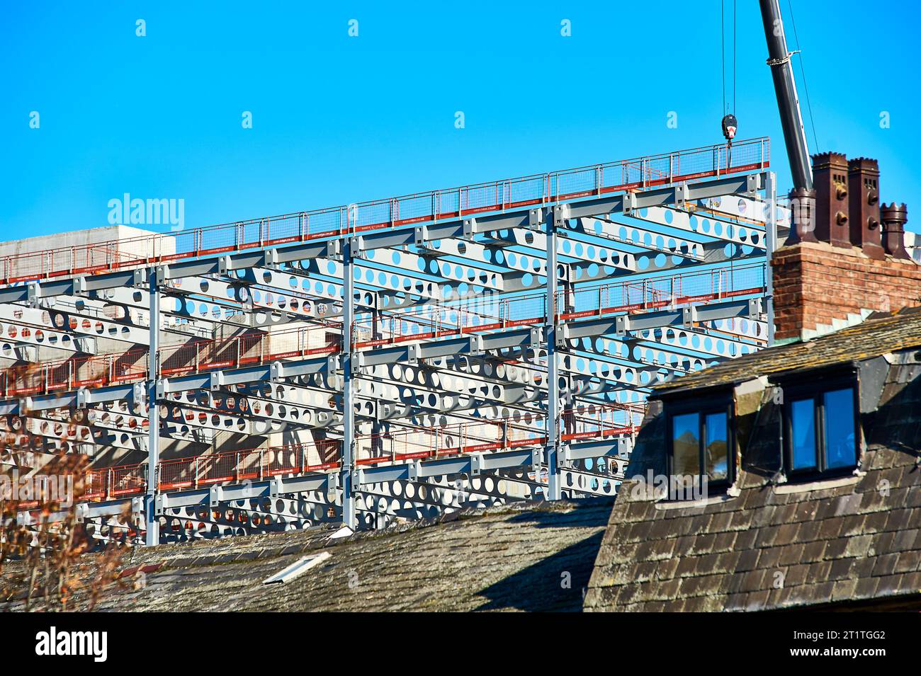 Costruzione di nuovi uffici pubblici a Blackpool, Regno Unito Foto Stock