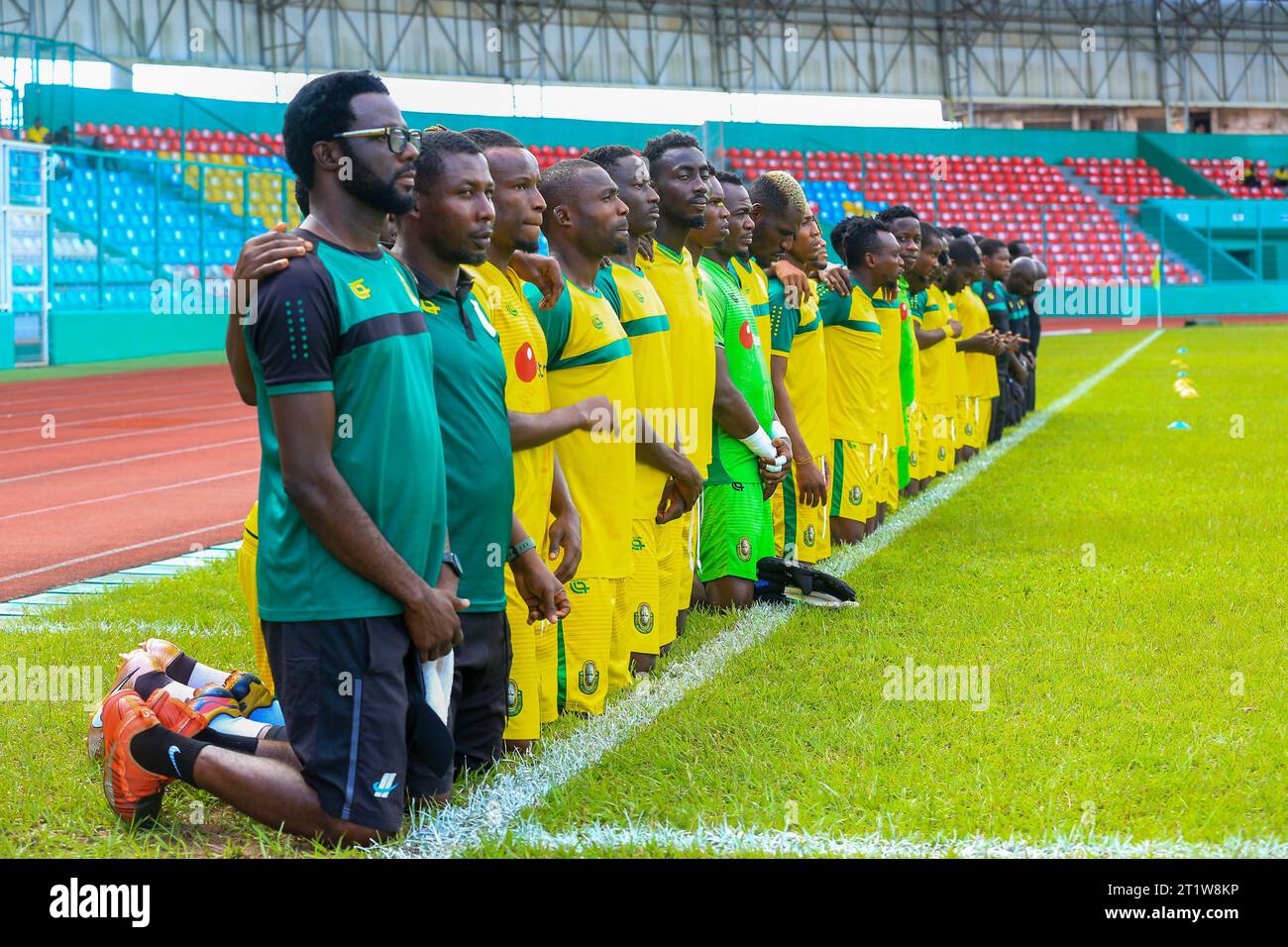 BENIN, NIGERIA - 7 OTTOBRE: Assicurazione durante la partita della Nigeria Football League tra Bendel Insurance e 3sc (Shooting Stars FC) a Samuel Ogbemu Foto Stock