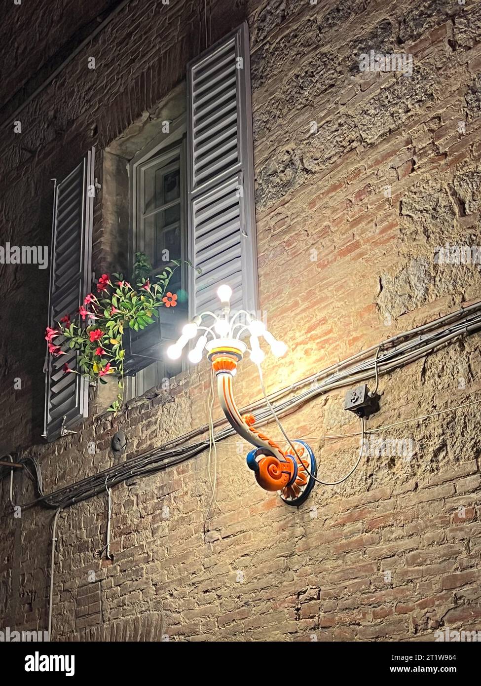 Lampione tradizionale di Siena Foto Stock