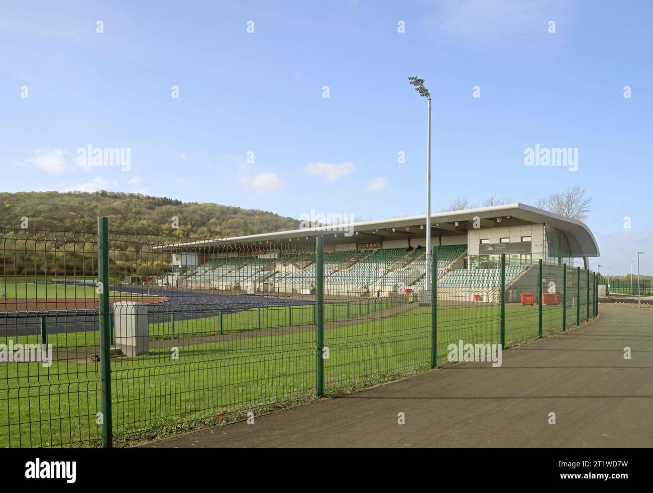 Cardiff International Sports Campus. Leckwith Athletic Stadium, Cardiff. Galles del Sud, 2023 Foto Stock