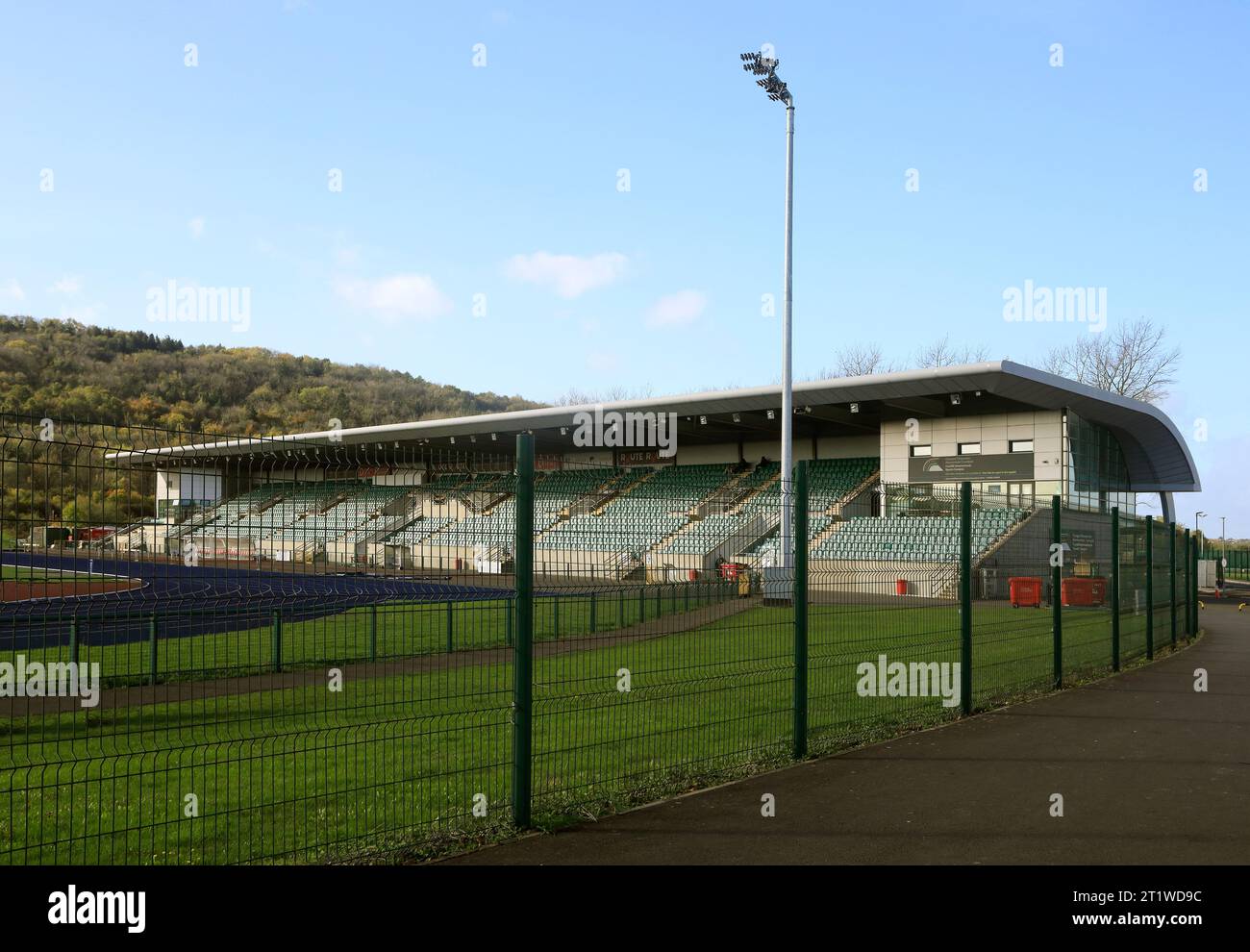 Cardiff Views, Sports and Athletics Stadium, Leckwith, Cardiff, South Wales, 2023 Foto Stock