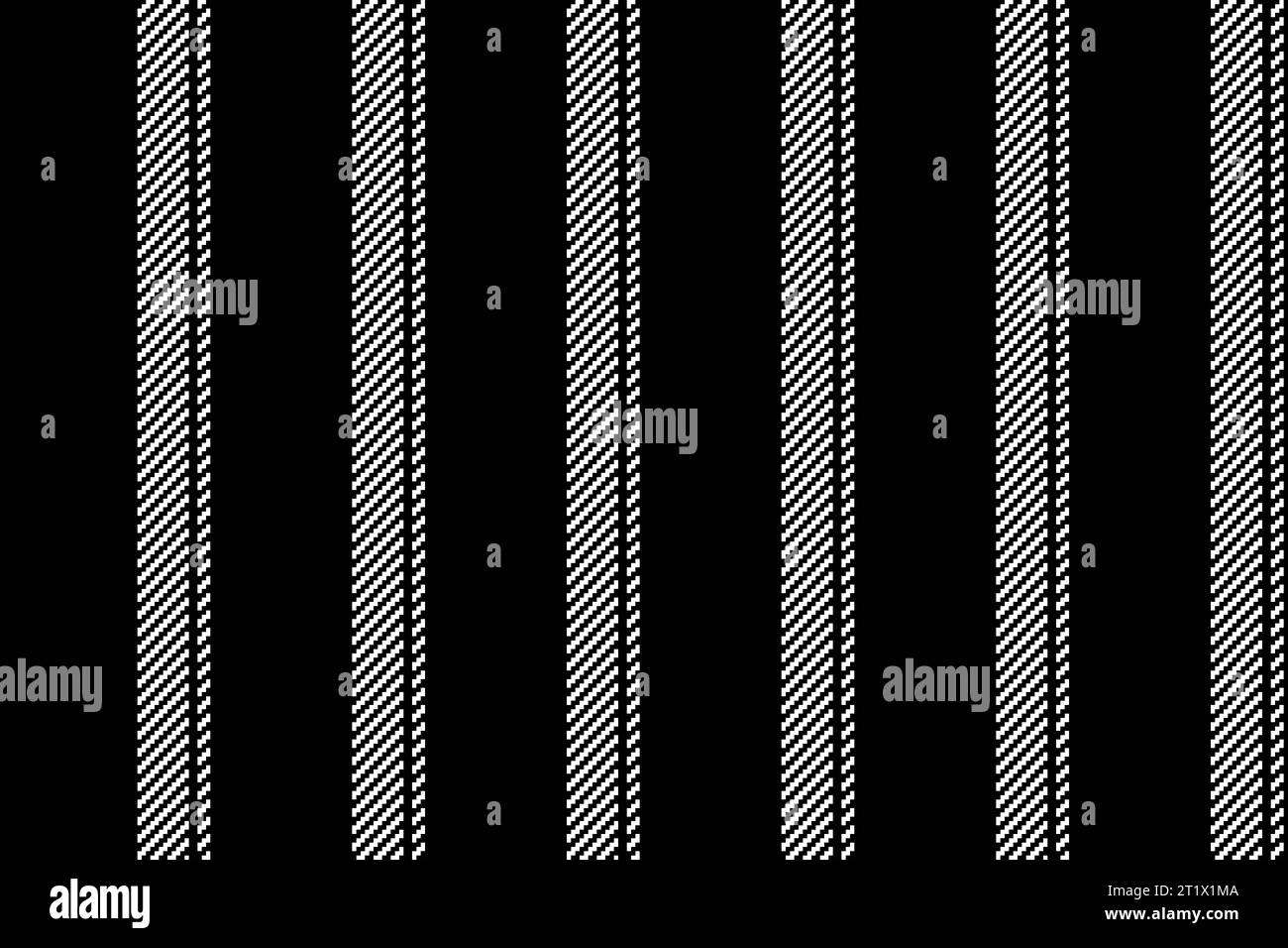 Linee tessili texture vettoriale di sfondo verticale con motivo a strisce senza cuciture nei colori bianco e nero. Illustrazione Vettoriale